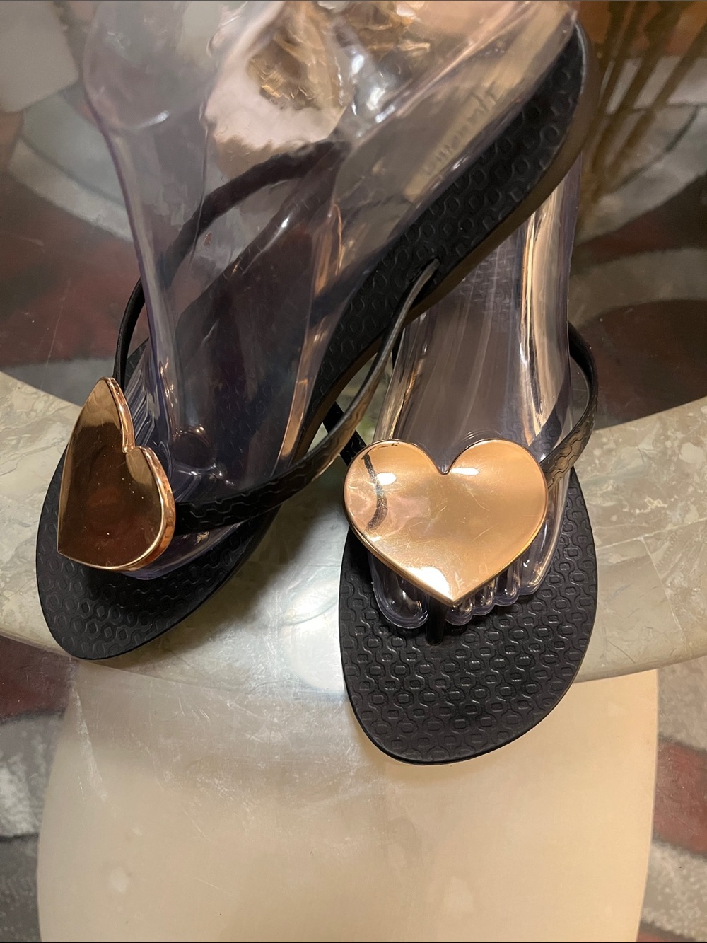 Ipanema Black Flip-Flop Sandals with 💛 - Picture 3 of 5
